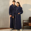 KorallenHafen – Sherpa Fleece Bademantel Unisex Mit Schalkragen