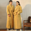 KorallenHafen – Sherpa Fleece Bademantel Unisex Mit Schalkragen