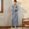 KorallenHafen – Sherpa Fleece Bademantel Unisex Mit Schalkragen