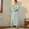 KorallenHafen – Sherpa Fleece Bademantel Unisex Mit Schalkragen