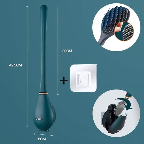 HygieBürste – Hygienische Silikon Toilettenbürste Mit Wand- & Standhalterung
