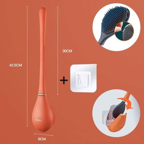 HygieBürste – Hygienische Silikon Toilettenbürste Mit Wand- & Standhalterung