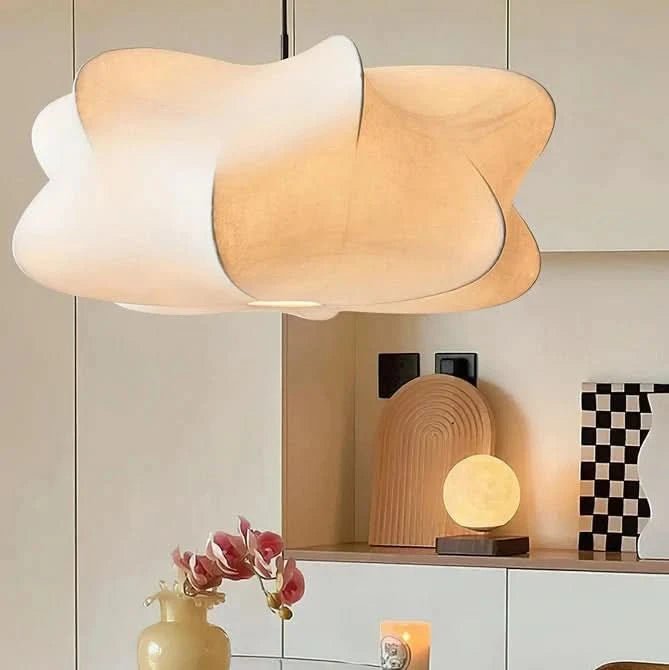 Victorina Pendelleuchte Seidenkonstruktion Moderne Silhouette Wohnzimmer Blickfang