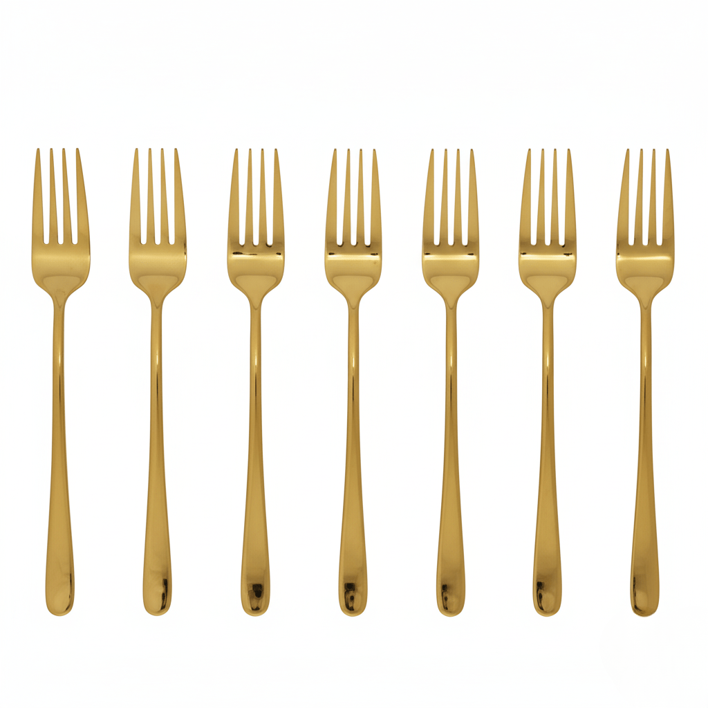 Silvéra – Elegante Essgabel, langlebiges, plattiertes Edelstahl-Utensil 6