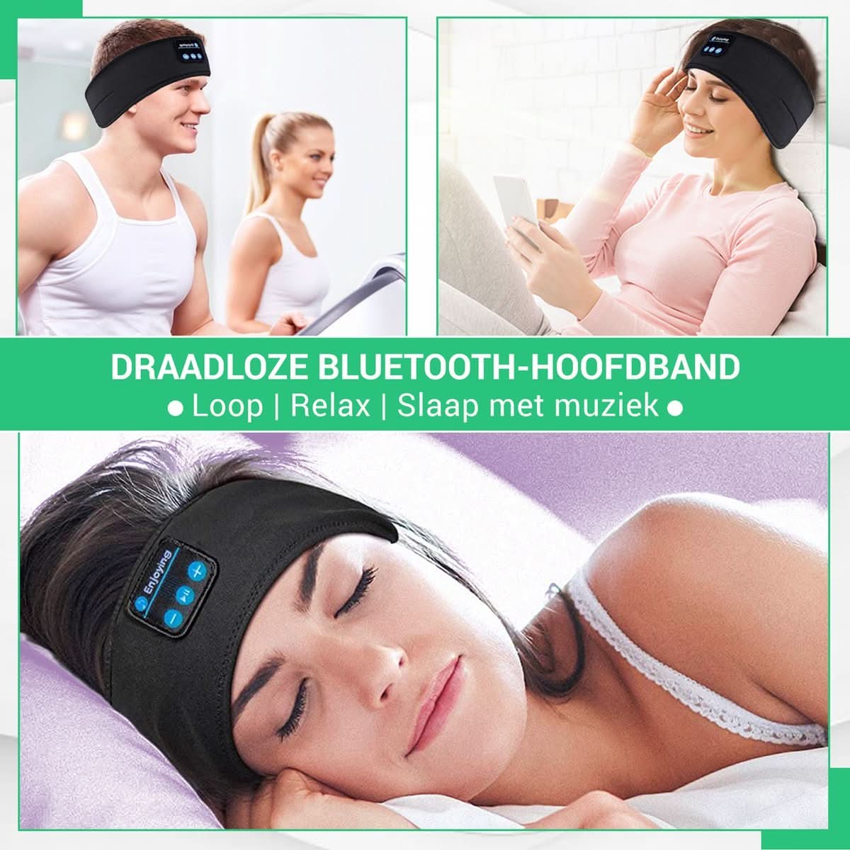 Schlafwelle – Bluetooth Schlafband Für Erholsamen Schlaf & Entspannung