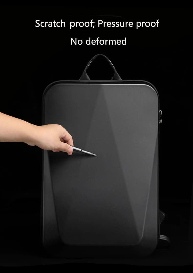 Techschutz Rucksack – Laptoprucksack mit Diebstahlschutz, USB & Hartschale