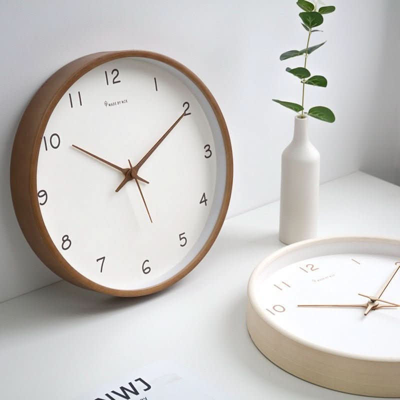 TIMEHAVEN – Silent Wooden Wall Clock with Battery Operation 1