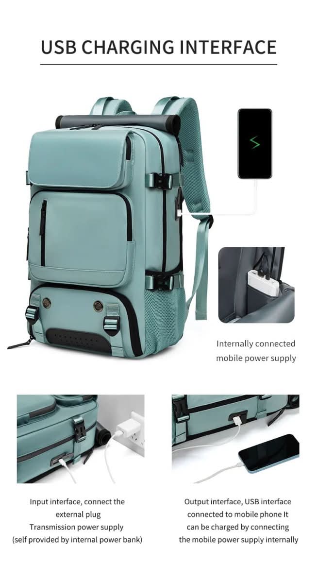 REISEMAX Pack – Reiserucksack Mit USB-Anschluss, Schuhfach & Anti-Diebstahl-Fach
