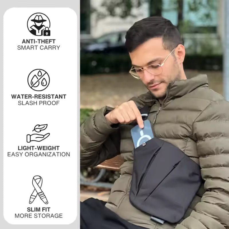 TRAVLOCK – Diebstahlsichere Umhängetasche mit RFID-Schutz und wasserdichtem Design 6