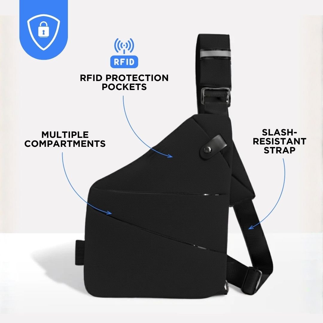 TRAVLOCK – Diebstahlsichere Umhängetasche mit RFID-Schutz und wasserdichtem Design 8