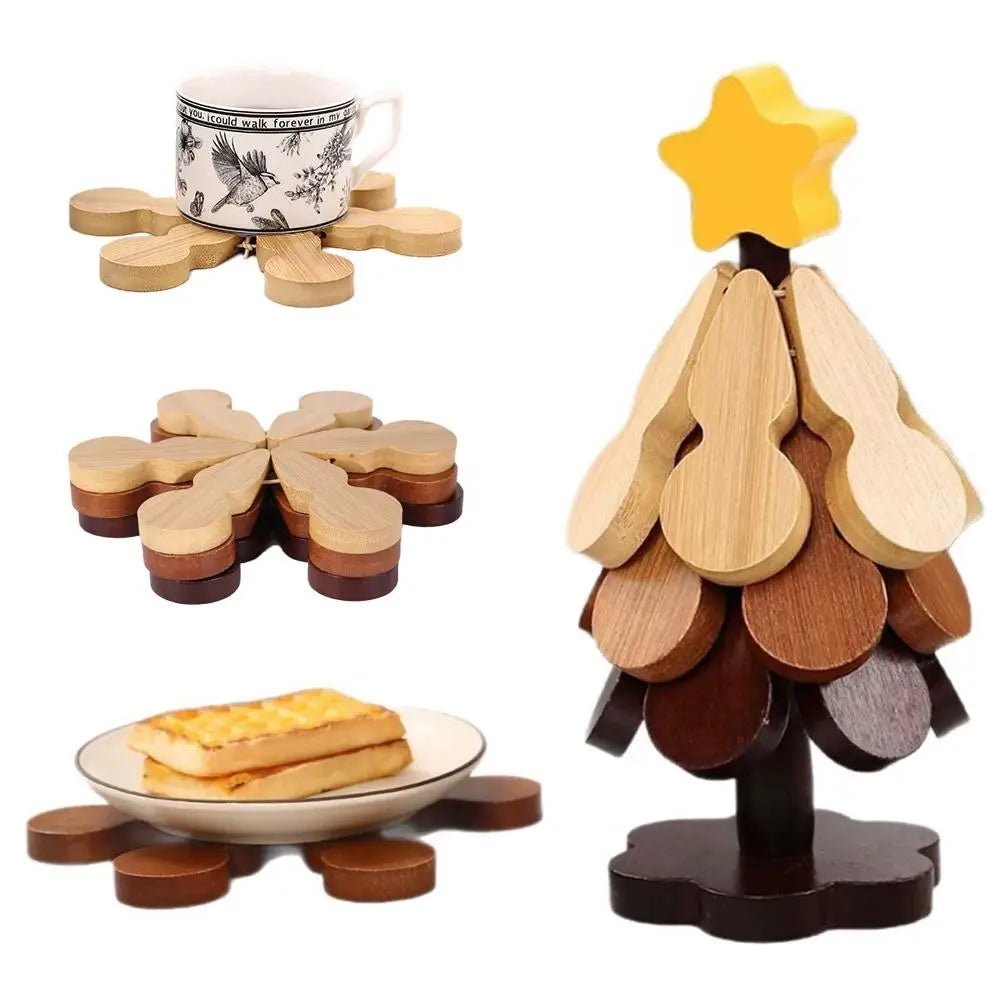 Treefold - Faltbarer Weihnachtsbaum-Untersetzer, Hitzebeständig, Platzsparend 6