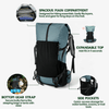 ULTREA Pack – Ultraleichter 50L Abenteuerrucksack mit Rolltopverschluss und Reißfestes-Nylon