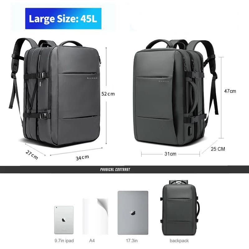 URBANFORM Rucksack – Geschäfts-Rucksack Für Männer Mit USB-Anschluss & Laptopfach