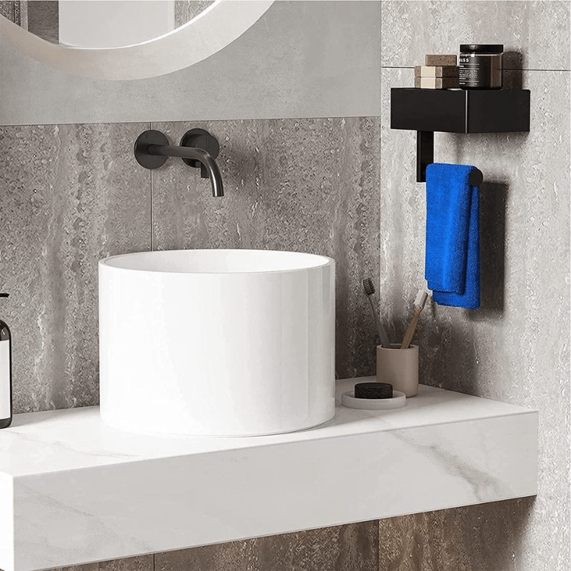 STAHLDELUXE Toilette Halter – Toilettenpapierhalter aus Edelstahl mit Wasserdichtem Ablagefach für Handy & Hygieneartikel
