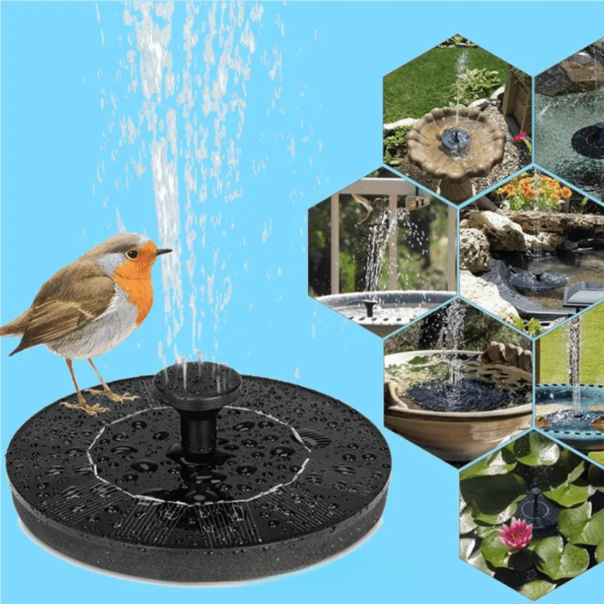 Solar Vogel Brunnen – Solarbetriebener Springbrunnen Für Garten & Vögel | Nachhaltig und pflegeleicht