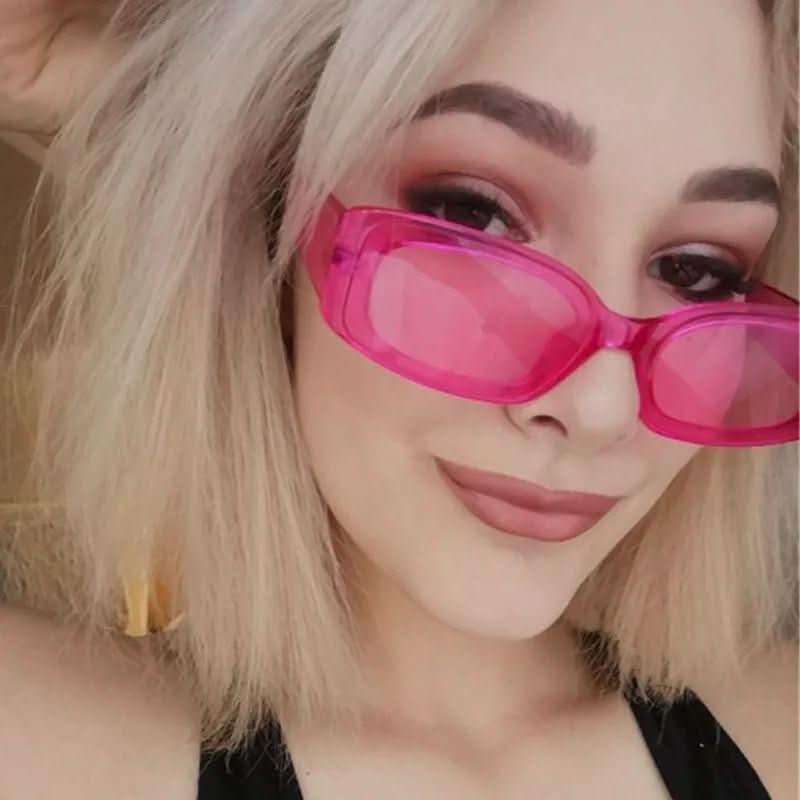 Altmodischer Schatten – Rechteckige Damen-Sonnenbrille Im Retro-Stil Mit UV400-Schutz