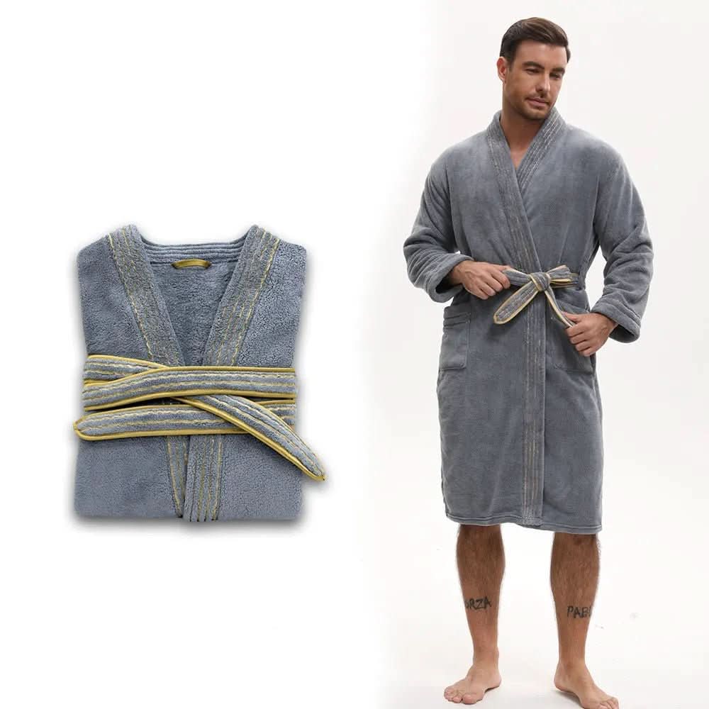 NoirLounge – Eleganter Herren Bademantel aus Samt mit Unterwäsche-Set