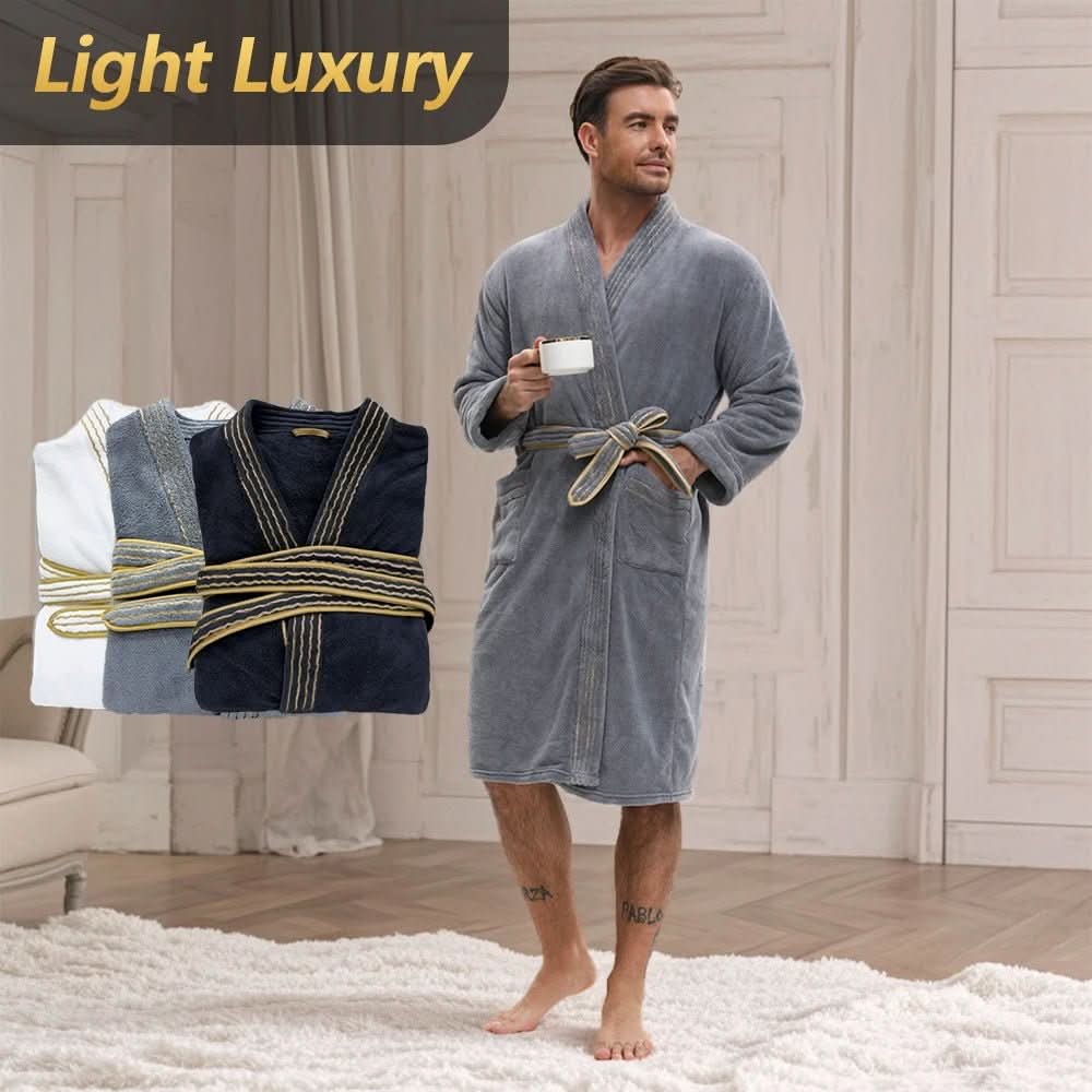 NoirLounge – Eleganter Herren Bademantel aus Samt mit Unterwäsche-Set