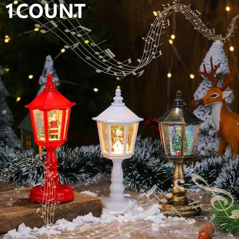 WINTERGLOBE – LED-Schneelaterne mit sanftem Wirbel und warmem Schein 4