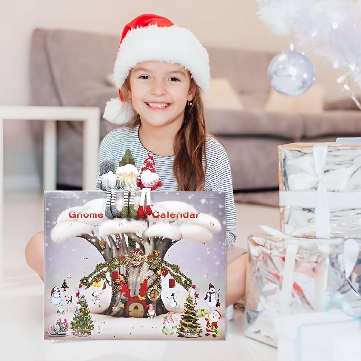 GNOMARIA 2025 – Handgemachter Plüsch-Wichtel-Adventskalender für Festliche Weihnachtsfreude