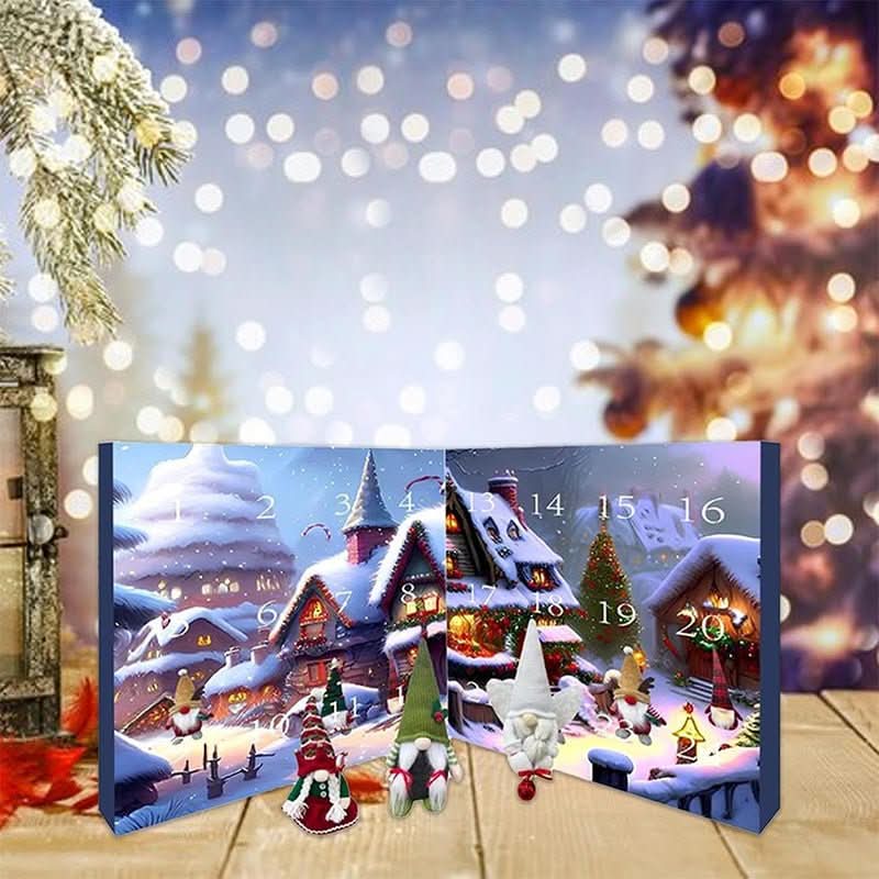 GNOMARIA 2025 – Handgemachter Plüsch-Wichtel-Adventskalender für Festliche Weihnachtsfreude