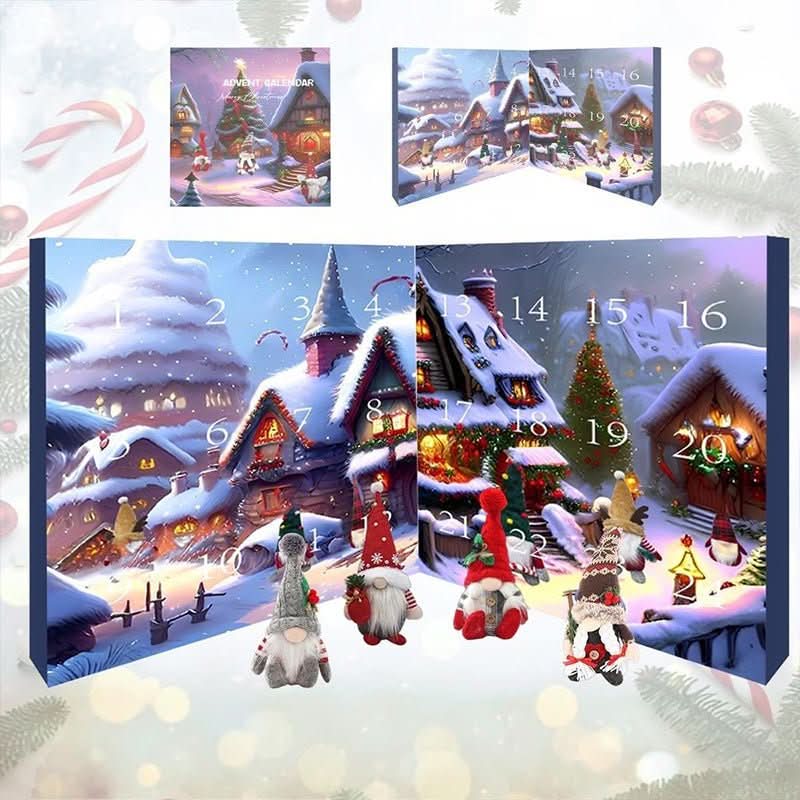 GNOMARIA 2025 – Handgemachter Plüsch-Wichtel-Adventskalender für Festliche Weihnachtsfreude