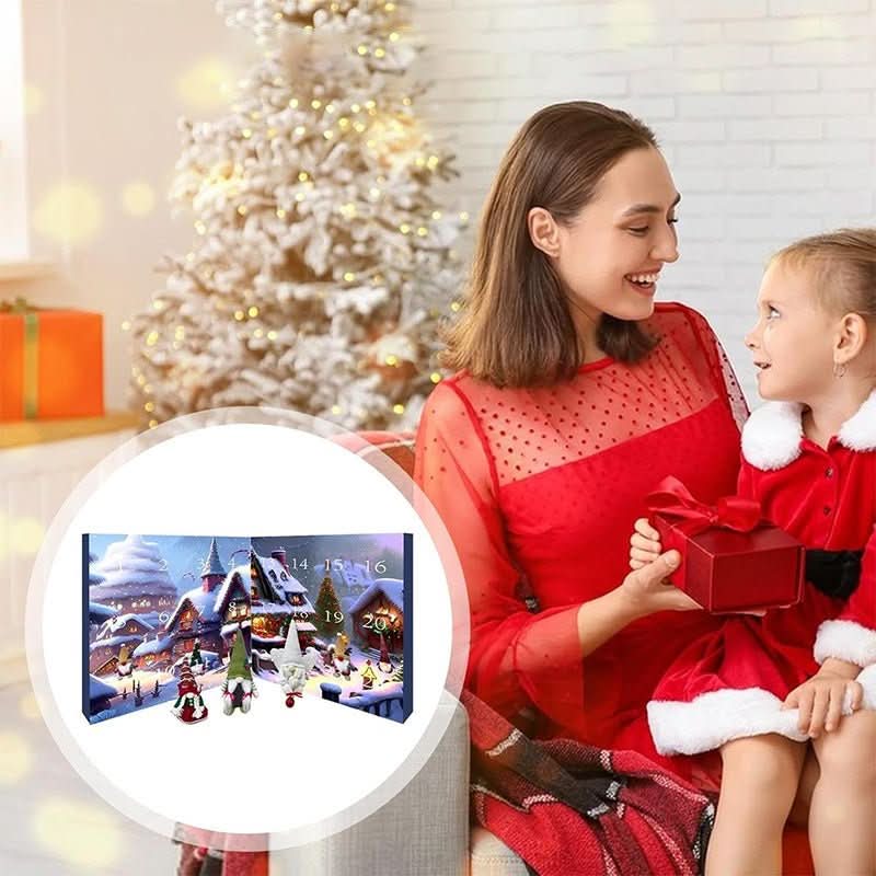 GNOMARIA 2025 – Handgemachter Plüsch-Wichtel-Adventskalender für Festliche Weihnachtsfreude