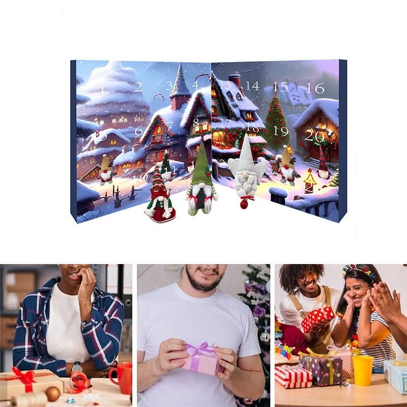 GNOMARIA 2025 – Handgemachter Plüsch-Wichtel-Adventskalender für Festliche Weihnachtsfreude