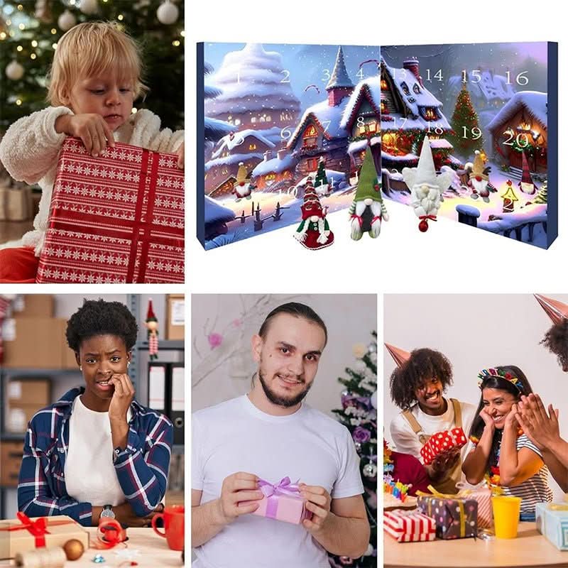 GNOMARIA 2025 – Handgemachter Plüsch-Wichtel-Adventskalender für Festliche Weihnachtsfreude