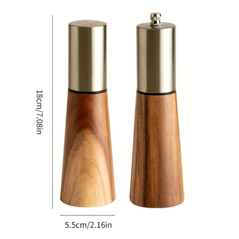 WOODSPICE – Salzstreuer & Pfeffermühle Duo-Set aus Holz 4