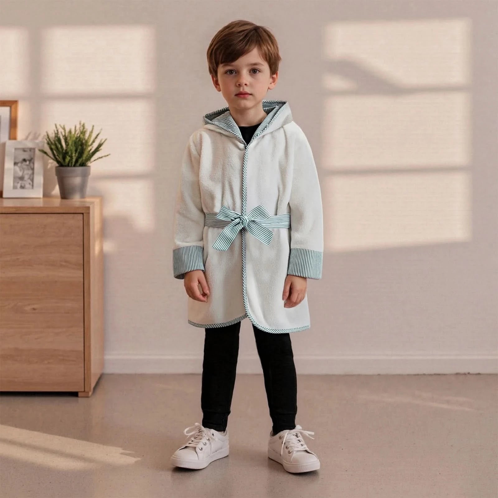 SnuggiCloud Kinder Bademantel Mit Kapuze | Ultraweich & Saugfähig | Kuscheliger Mikrofaser Bademantel | Für Jungen & Mädchen
