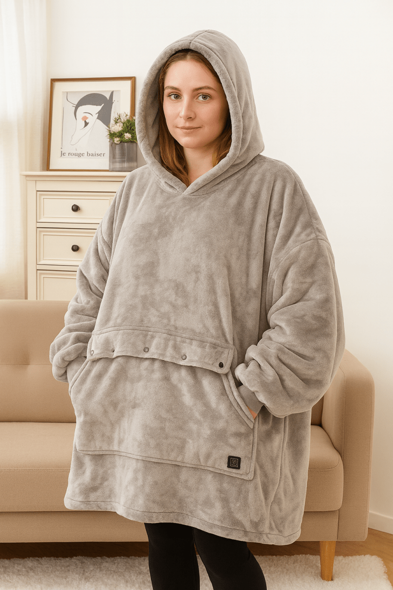 Feuerfleece – USB-Beheizter Decken-Kapuzenpullover Für Intensive Wärme