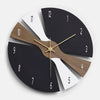 ZAVARA Fragmentierte Zeitmesser Wanduhr Modernes Holzdesign Präzise Zeitmessung