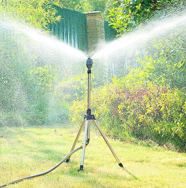 Adjustable Stainless Steel Rotating Irrigation Sprayer with Telescopic Support for Efficient Garden Watering-1
