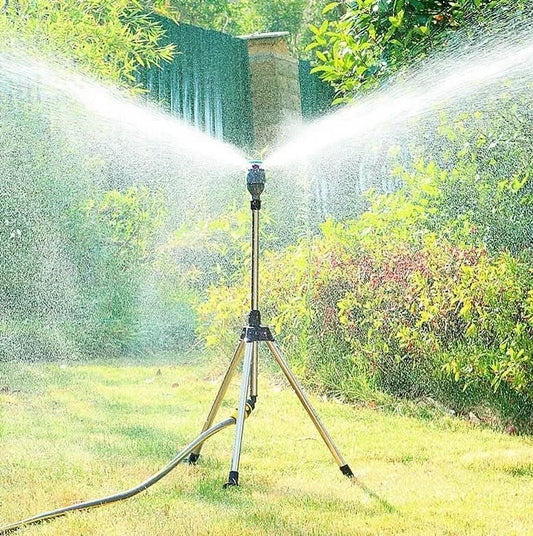 Adjustable Stainless Steel Rotating Irrigation Sprayer with Telescopic Support for Efficient Garden Watering-1
