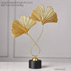 MIRELIA Goldene Ginkgo-Blatt Kunst Skulpturen Luxuriöse Raumdekoration Aus Eisen
