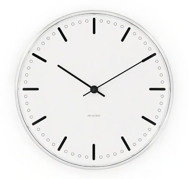 Arne Jacobsen City Hall Wanduhr – Ikonische Designer-Wanduhr