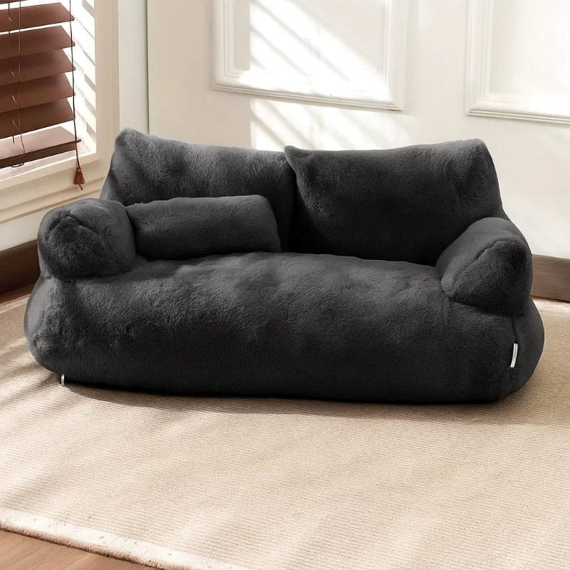 Flauschigkomfort – Luxuriöses Haustiersofa Aus Plüsch Für Maximalen Entspannungs­komfort