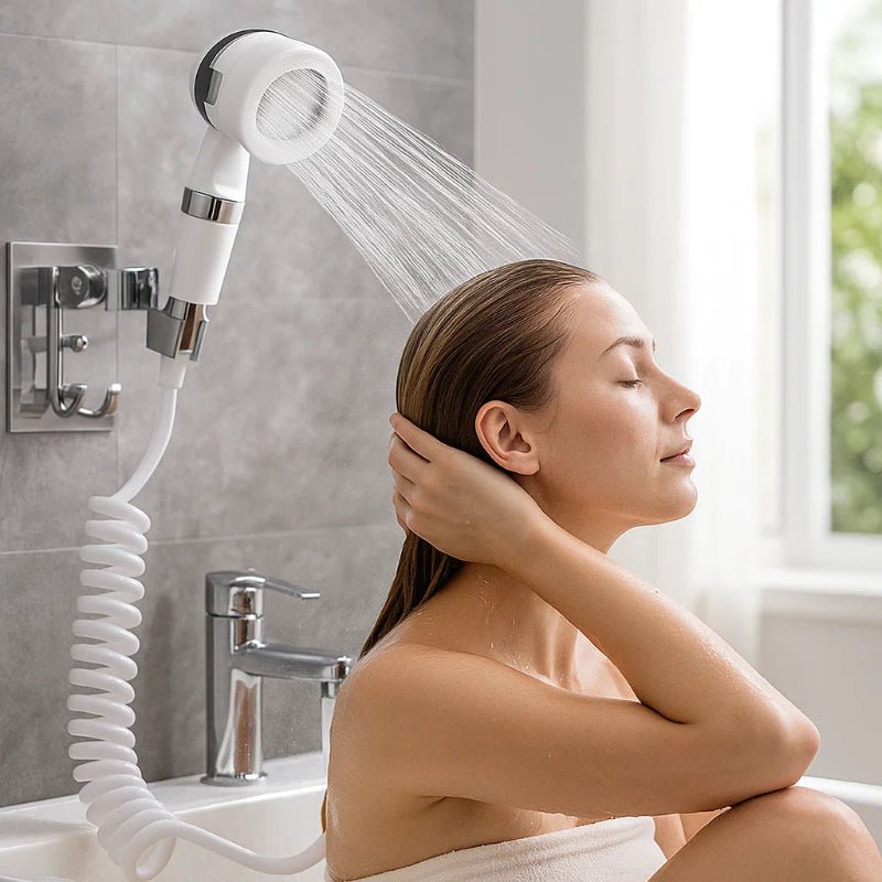 AQUASOOTHE – Wellness-Duschkopf mit Gelspender & Massage