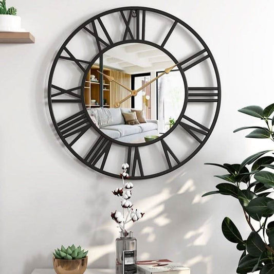 RAVENELLE Wanduhr Offenes Zifferblatt Römische Ziffern Modernes Design Elegante Uhr Für Wohnbereich