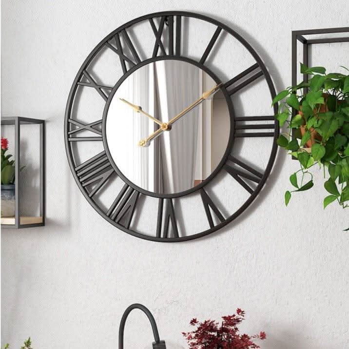 RAVENELLE Wanduhr Offenes Zifferblatt Römische Ziffern Modernes Design Elegante Uhr Für Wohnbereich