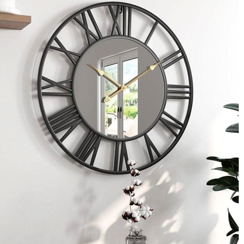 RAVENELLE Wanduhr Offenes Zifferblatt Römische Ziffern Modernes Design Elegante Uhr Für Wohnbereich