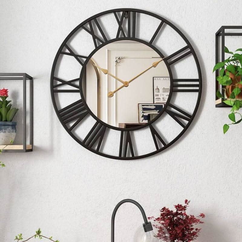 RAVENELLE Wanduhr Offenes Zifferblatt Römische Ziffern Modernes Design Elegante Uhr Für Wohnbereich
