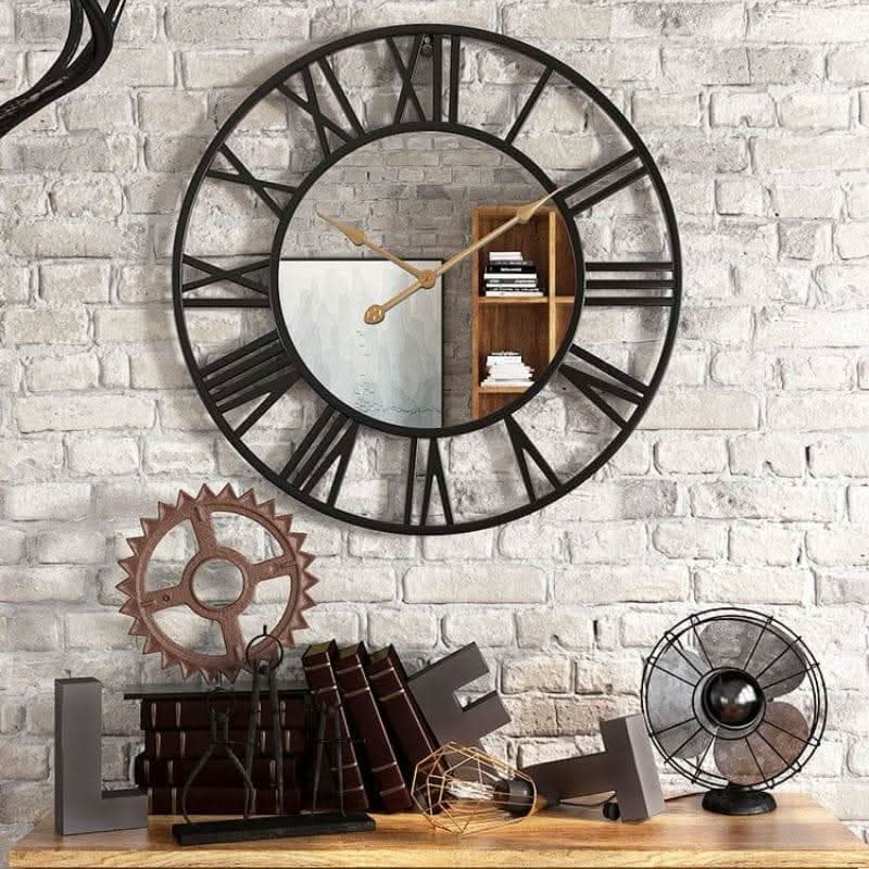RAVENELLE Wanduhr Offenes Zifferblatt Römische Ziffern Modernes Design Elegante Uhr Für Wohnbereich