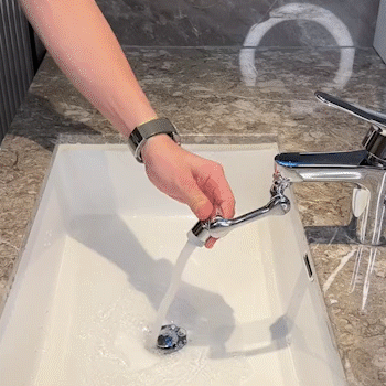 SpritzDreh - 1080° Drehbarer Wasserhahn Mit Spritzwasserschutz