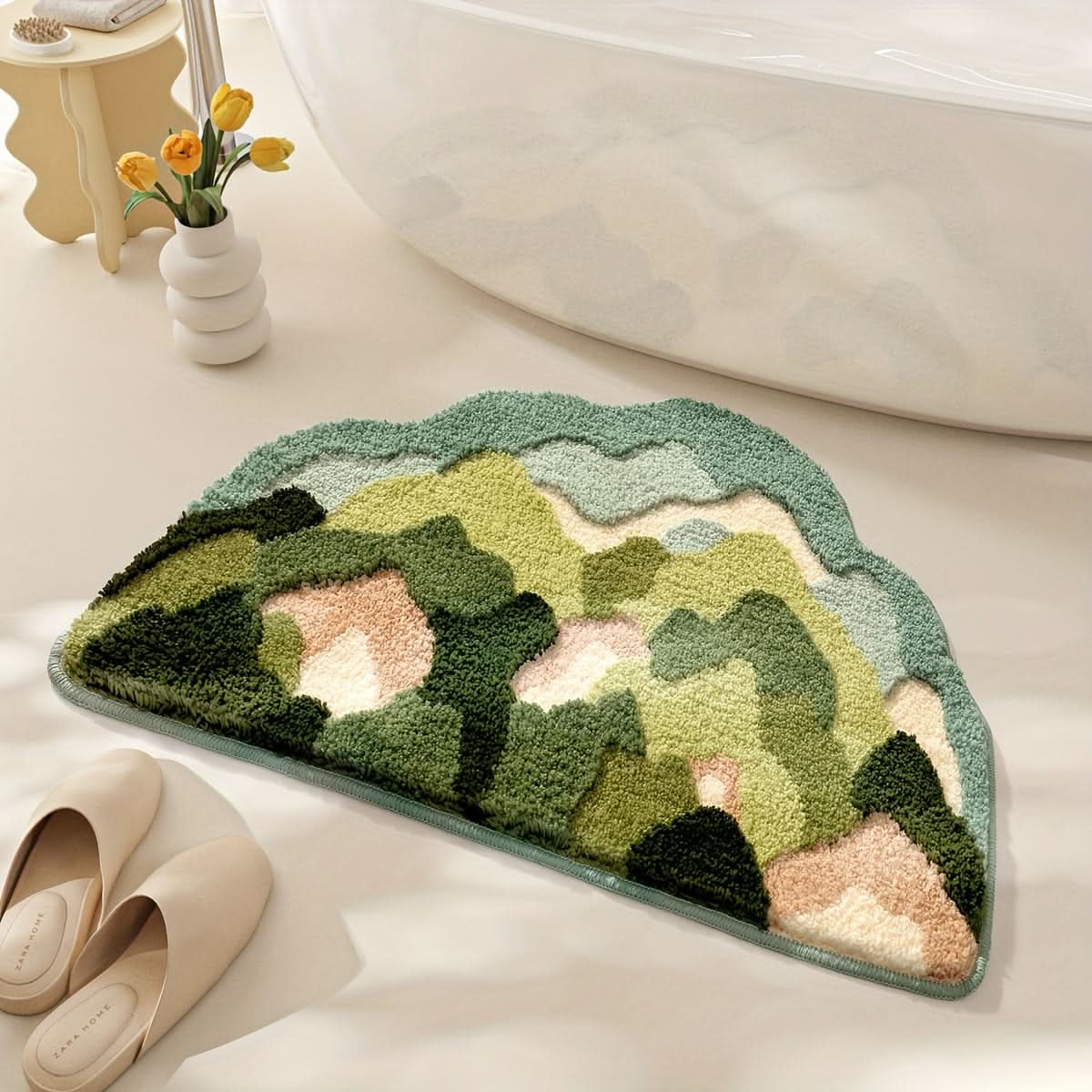 FlorSoft - Zusätzlich Absorbierende Badmatte Mit Blumenmuster