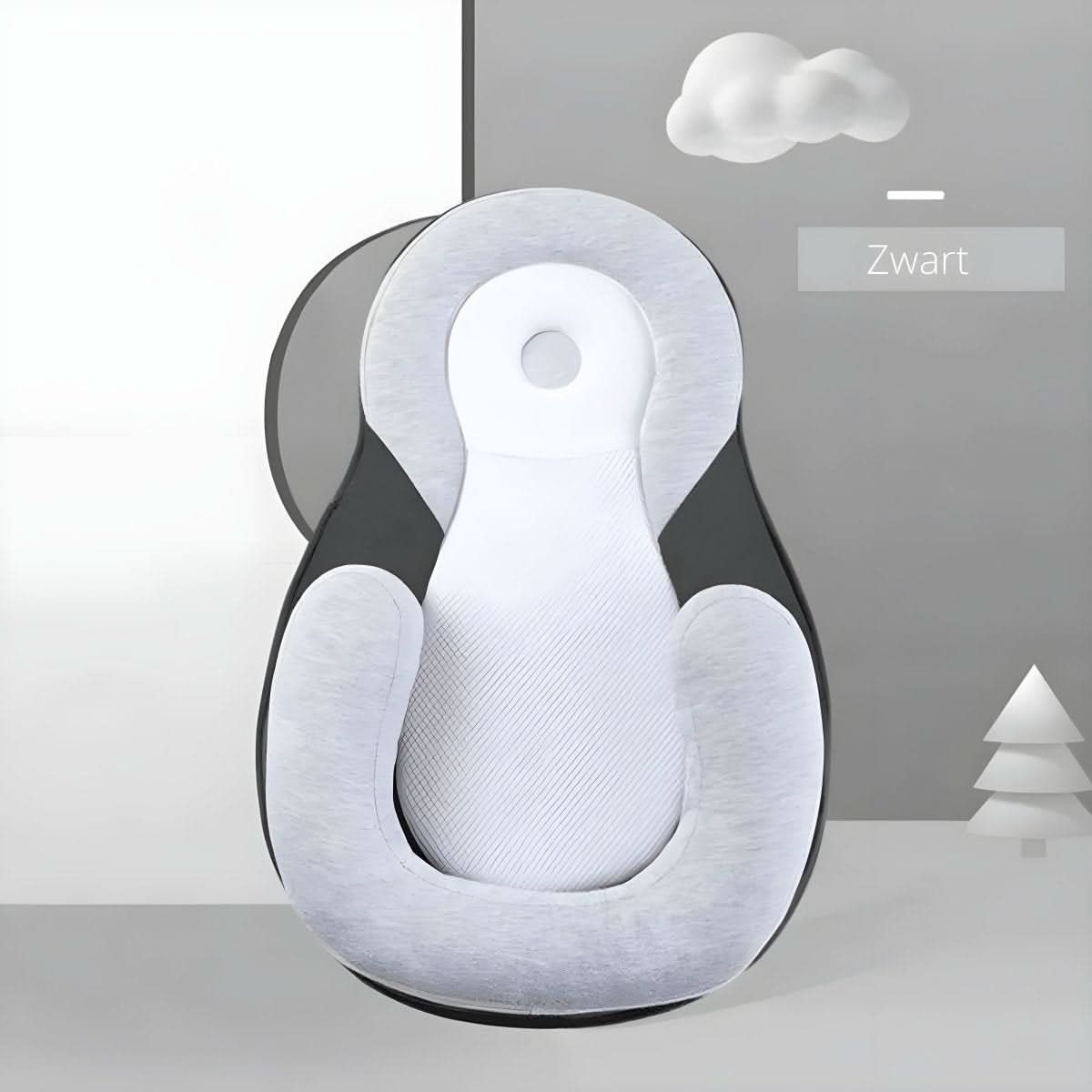 NestleNap Baby Kissen – Ergonomisches Babykissen Für Sicheren & Flachen Schlaf