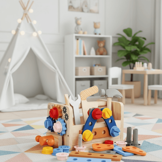 Holzwerkzeuge – Montessori Werkzeugkasten Aus Holz Zur Förderung Von Kreativität Und Motorik