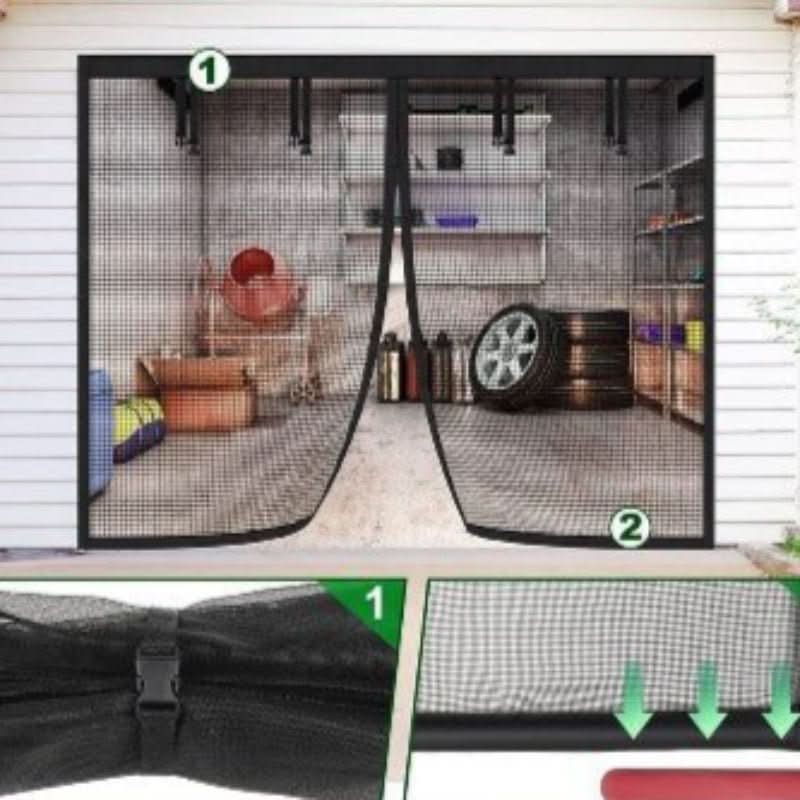 Briseschutz Profi Magnetnetz | Magnetischer Garagenschutz | Insektenschutz & Frischluftsystem Für Garage & Terrasse