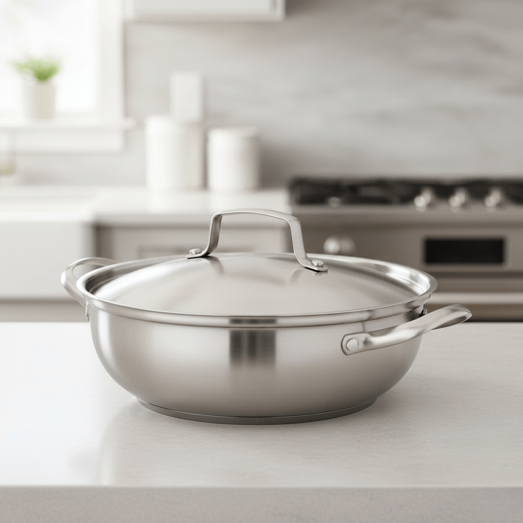 ÖkoWärme – Edelstahl-Kochtopf 26 cm Mit Gleichmäßiger Wärmeverteilung